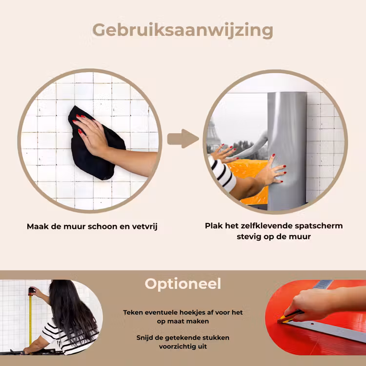 Spatscherm keuken - Sinaasappel - Eiffeltoren - Vrouw — 6