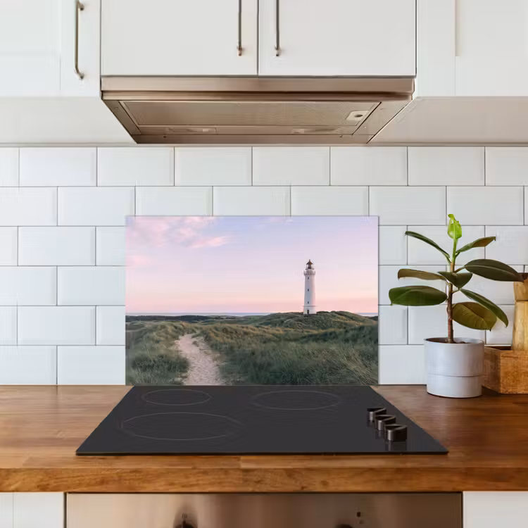 Spatscherm keuken - Vuurtoren - Duinlandschap - Zee — 3