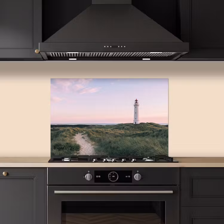 Spatscherm keuken - Vuurtoren - Duinlandschap - Zee — 5