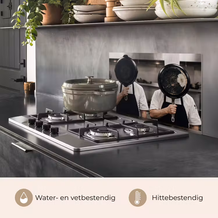 Spatscherm keuken - Koks - Koekenpannen - Keuken — 2