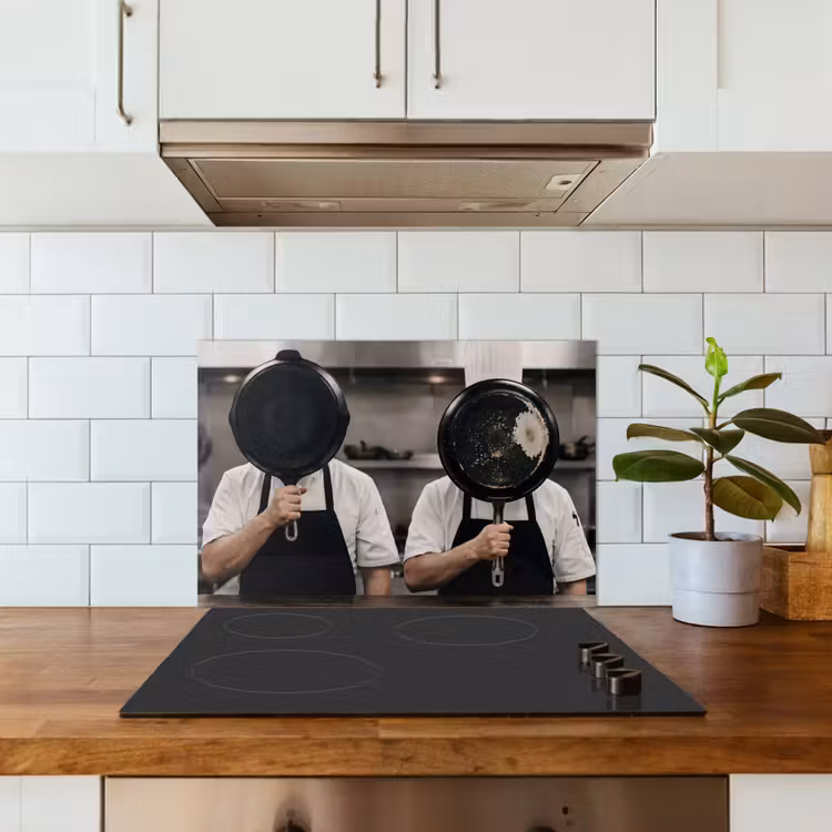 Spatscherm keuken - Koks - Koekenpannen - Keuken — 3