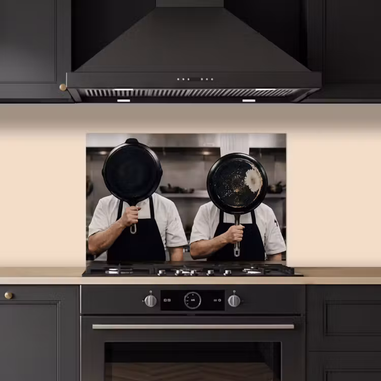 Spatscherm keuken - Koks - Koekenpannen - Keuken — 5