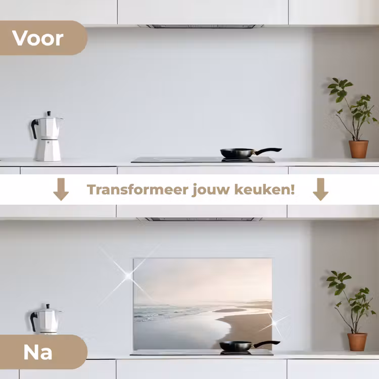 Spatscherm keuken - Kustlijn - Strand - Oceaan — 7