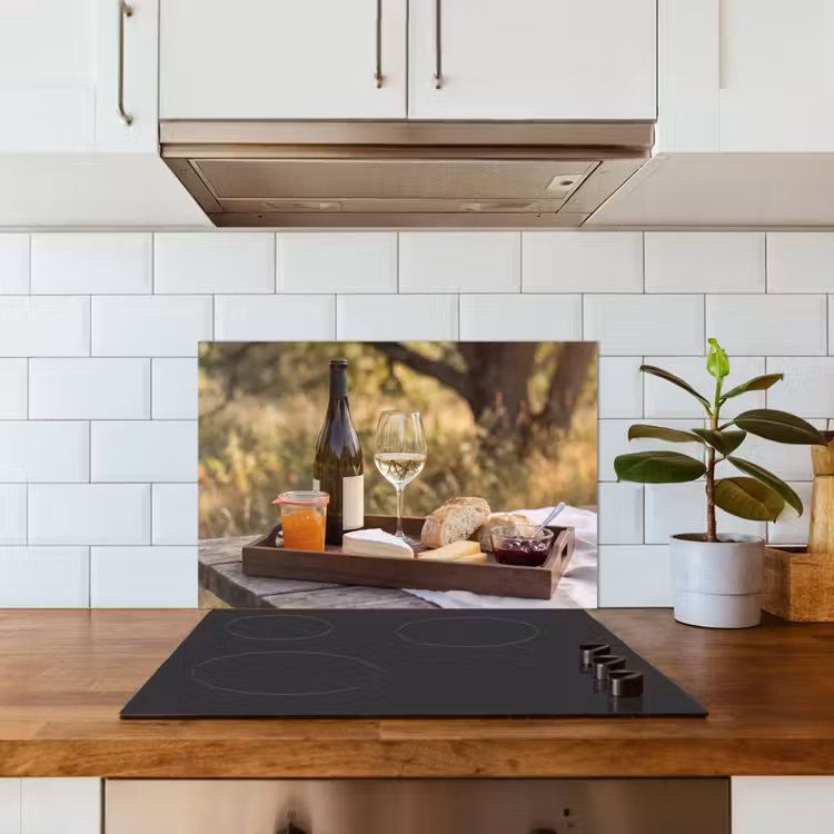 Spatscherm keuken - Picknick - Wijn - Kaasplankje — 3