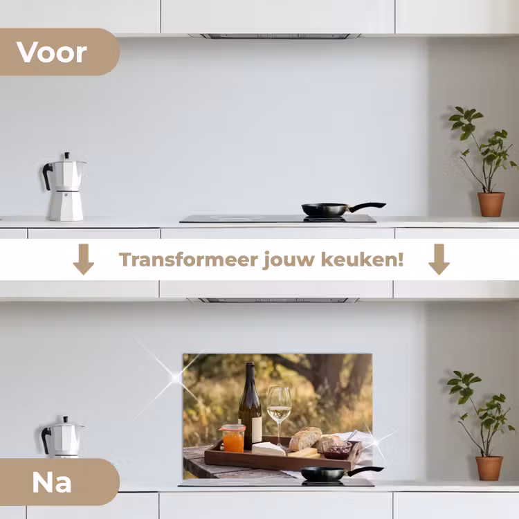 Spatscherm keuken - Picknick - Wijn - Kaasplankje — 7