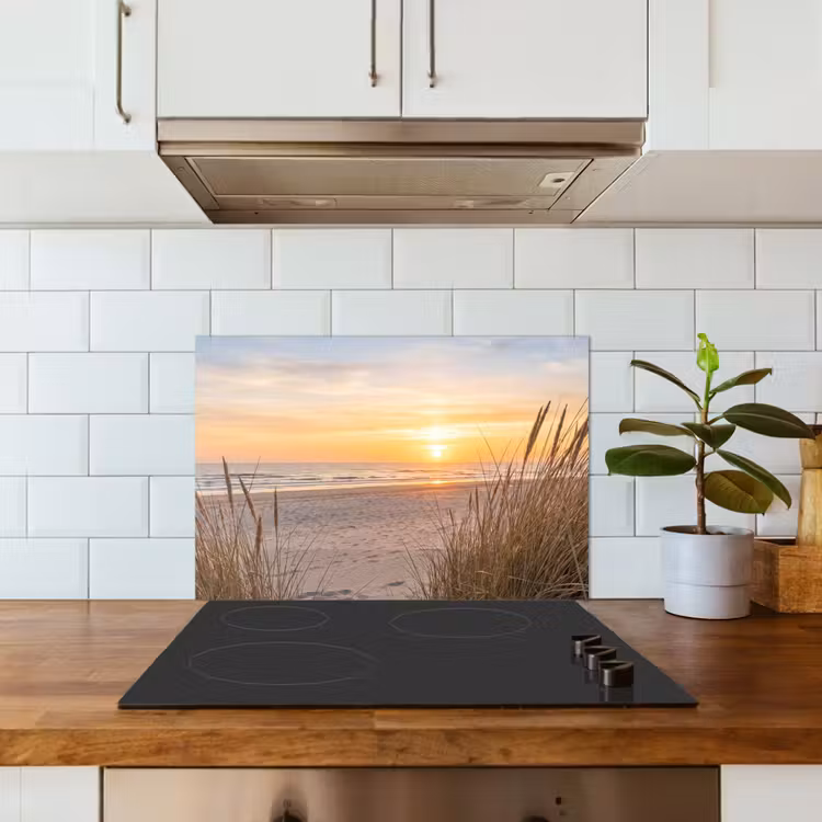 Spatscherm keuken - Zonsondergang - Duinen - Zee — 3