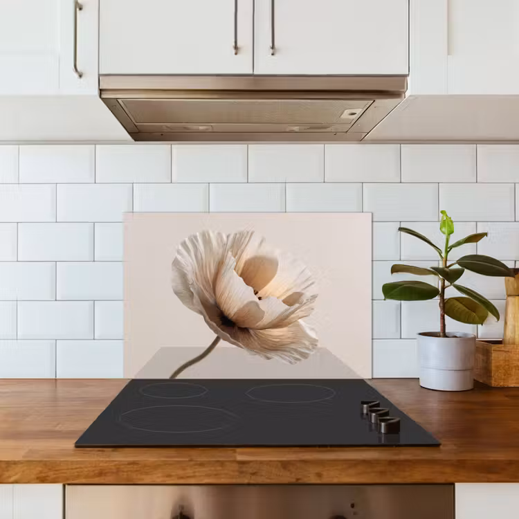 Spatscherm keuken - Bloem - Beige - Crème — 3
