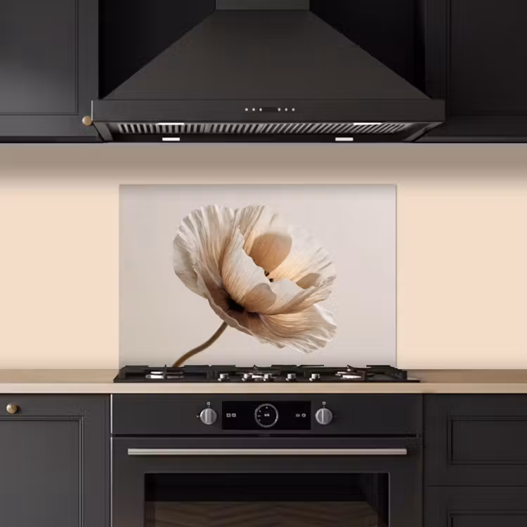 Spatscherm keuken - Bloem - Beige - Crème — 5