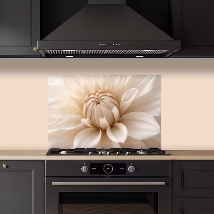 Spatscherm keuken - Bloem - Dahlia - Wit — 5