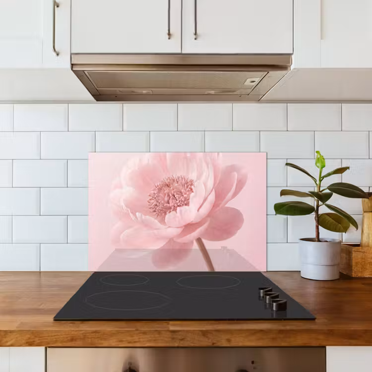 Spatscherm keuken - Bloem - Pioenroos - Roze — 3
