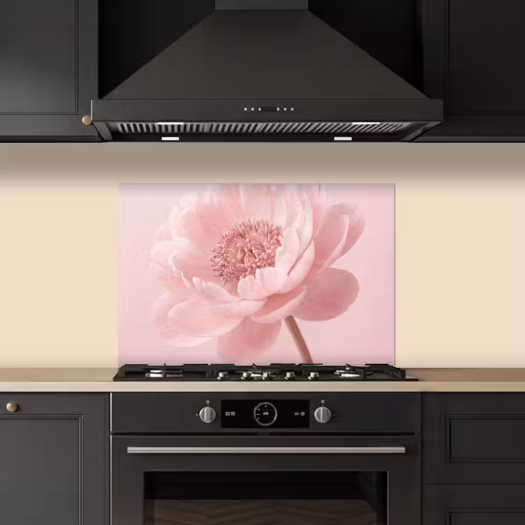 Spatscherm keuken - Bloem - Pioenroos - Roze — 5