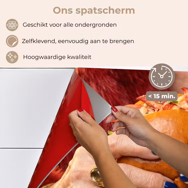 Spatscherm keuken - Broodje - Bontjas - Goud — 4