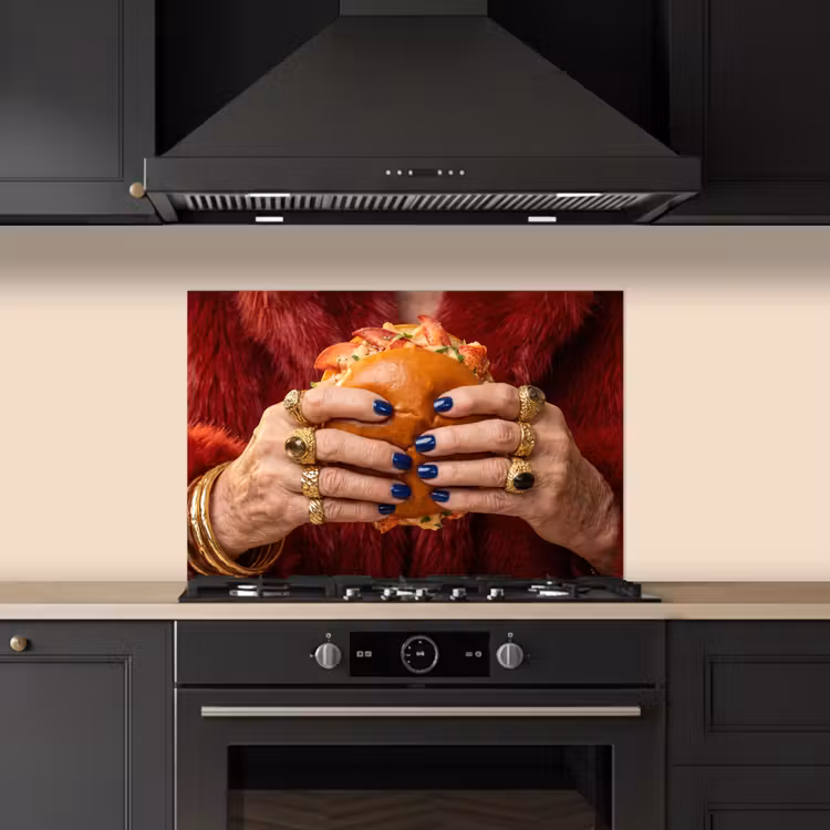 Spatscherm keuken - Broodje - Bontjas - Goud — 5