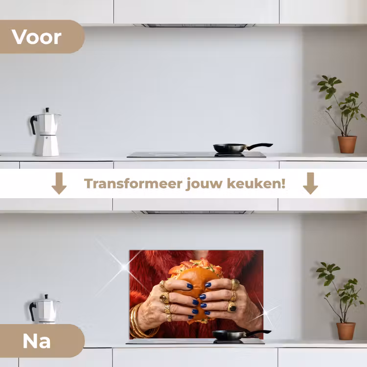 Spatscherm keuken - Broodje - Bontjas - Goud — 7