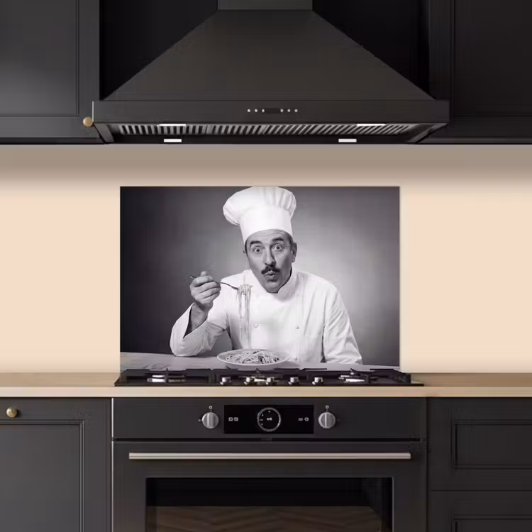 Spatscherm keuken - Chef - Spaghetti - Pasta — 5