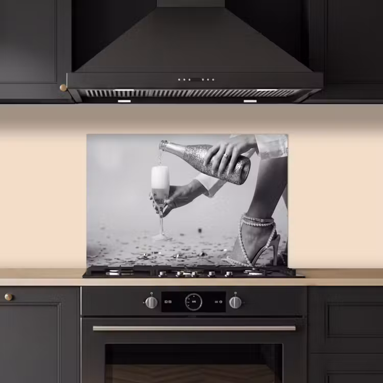 Spatscherm keuken - Feestelijk - Champagne - Discobal — 5