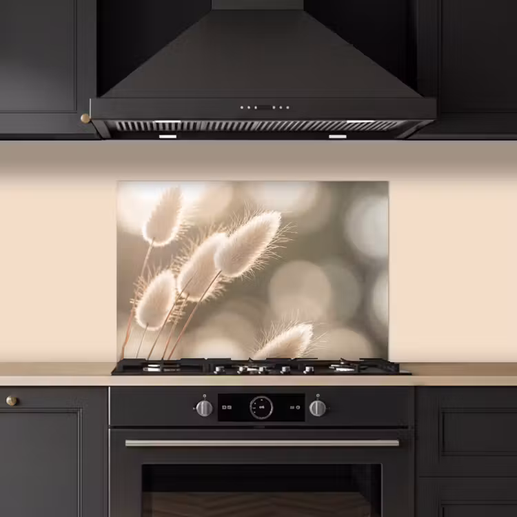 Spatscherm keuken - Hazestaartgras - Wit - Zonlicht — 5