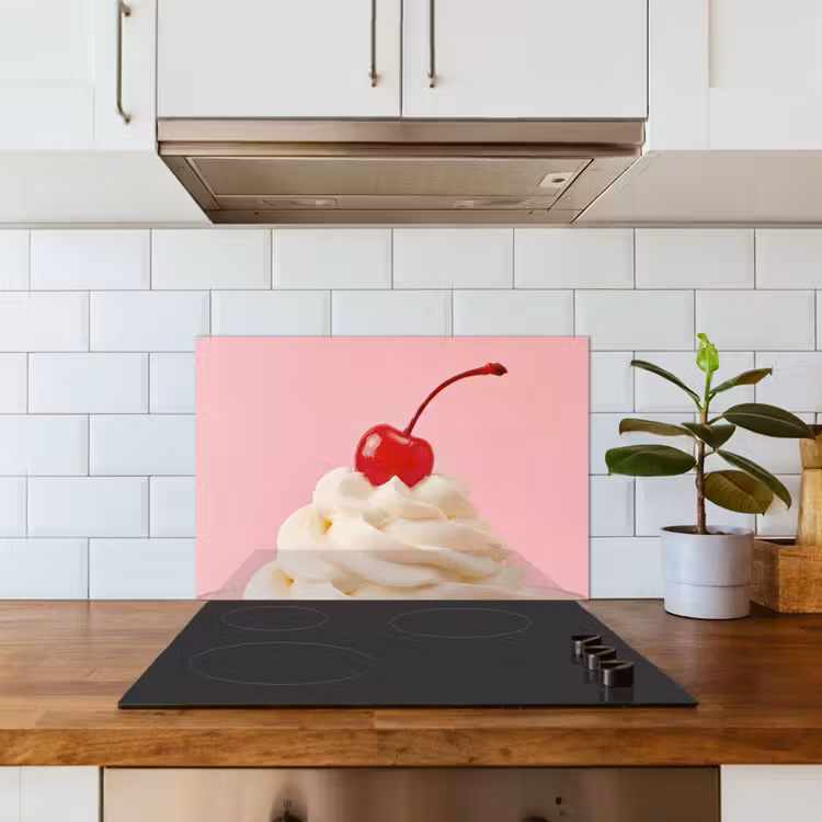 Spatscherm keuken - Kers - Slagroom - Roze — 3