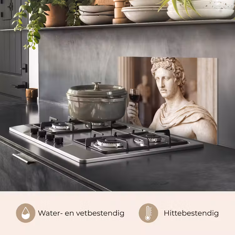 Spatscherm keuken - Klassiek - Marmer - Wijn — 2