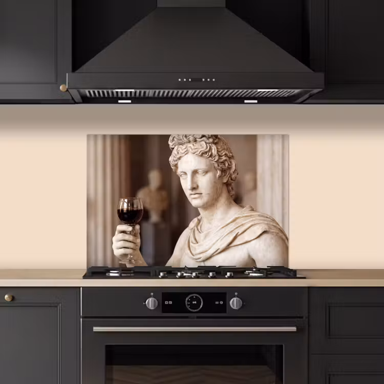 Spatscherm keuken - Klassiek - Marmer - Wijn — 5