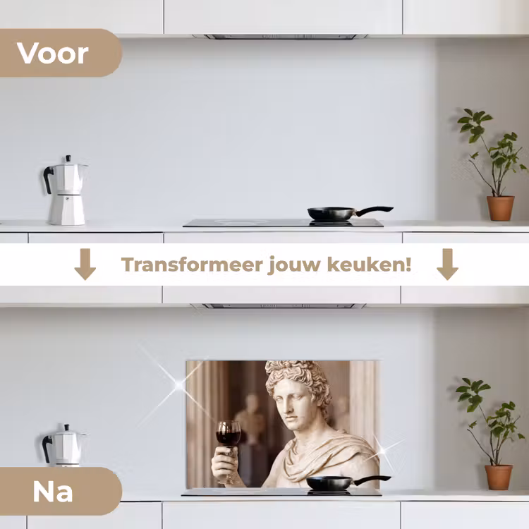 Spatscherm keuken - Klassiek - Marmer - Wijn — 7