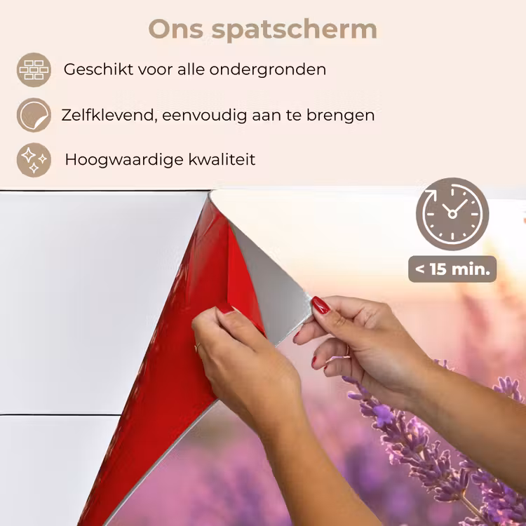 Spatscherm keuken - Lavendel - Paars - Zonlicht — 4