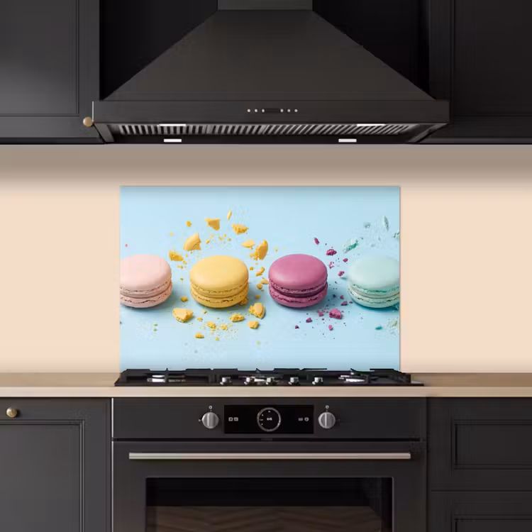Spatscherm keuken - Macarons - Kleurrijk - Pastel — 5