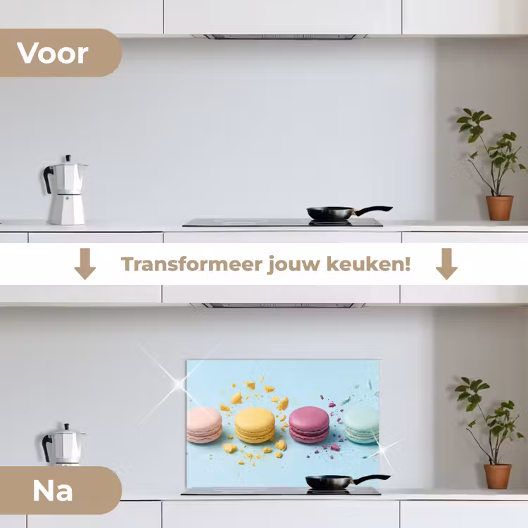 Spatscherm keuken - Macarons - Kleurrijk - Pastel — 7