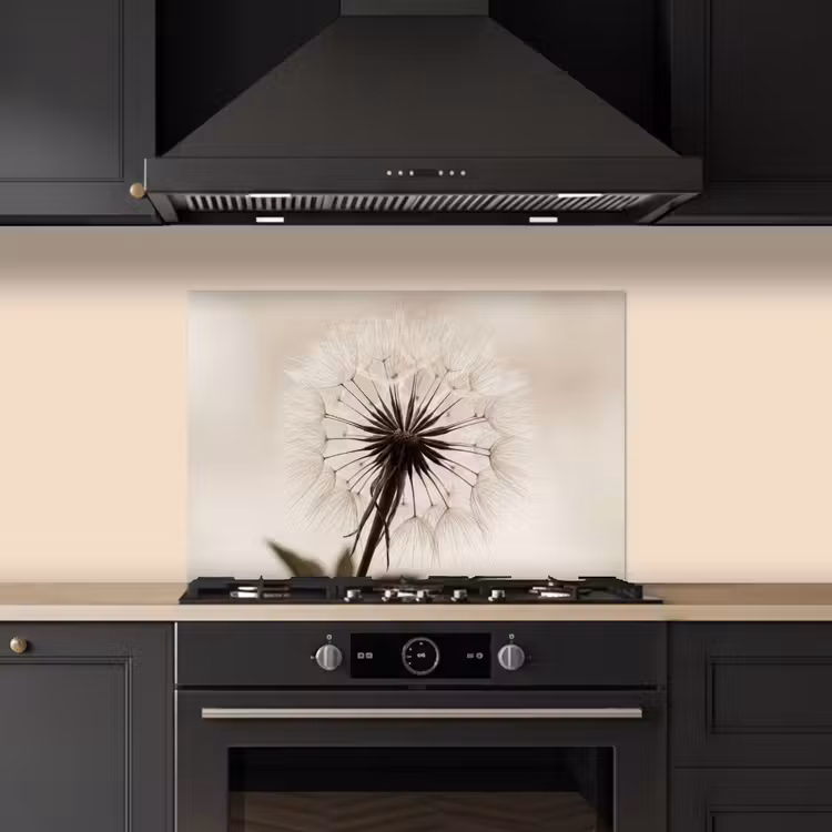 Spatscherm keuken - Paardenbloem - Minimalistisch - Wit — 5