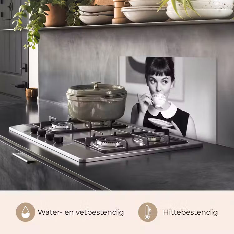 Spatscherm keuken - Portret - Thee - Vrouw — 2