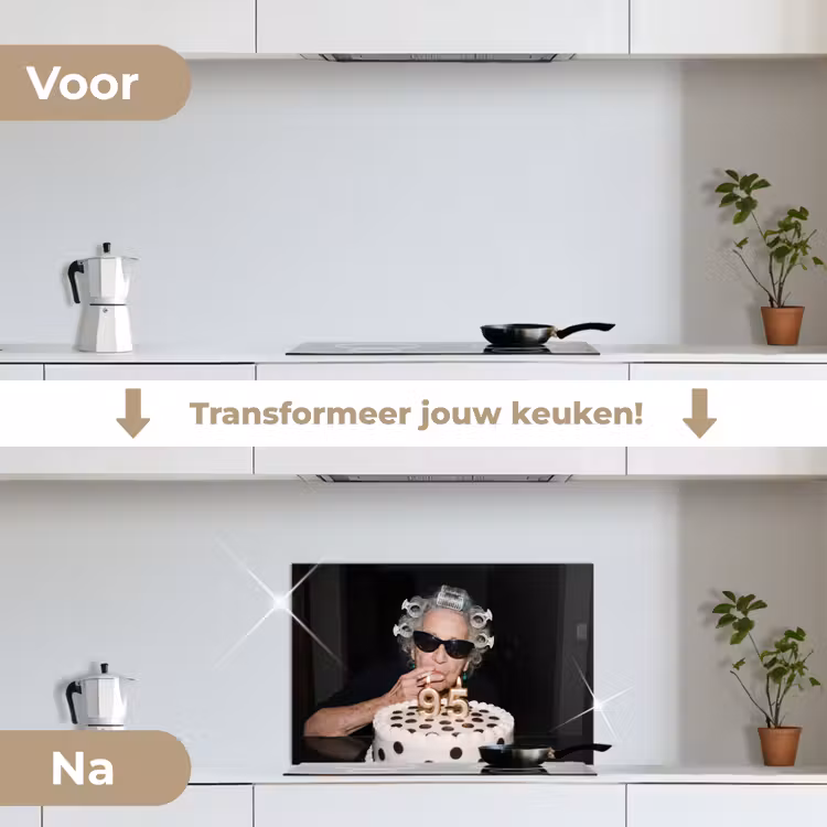 Spatscherm keuken - Verjaardag - Krulspeld - Oma — 7
