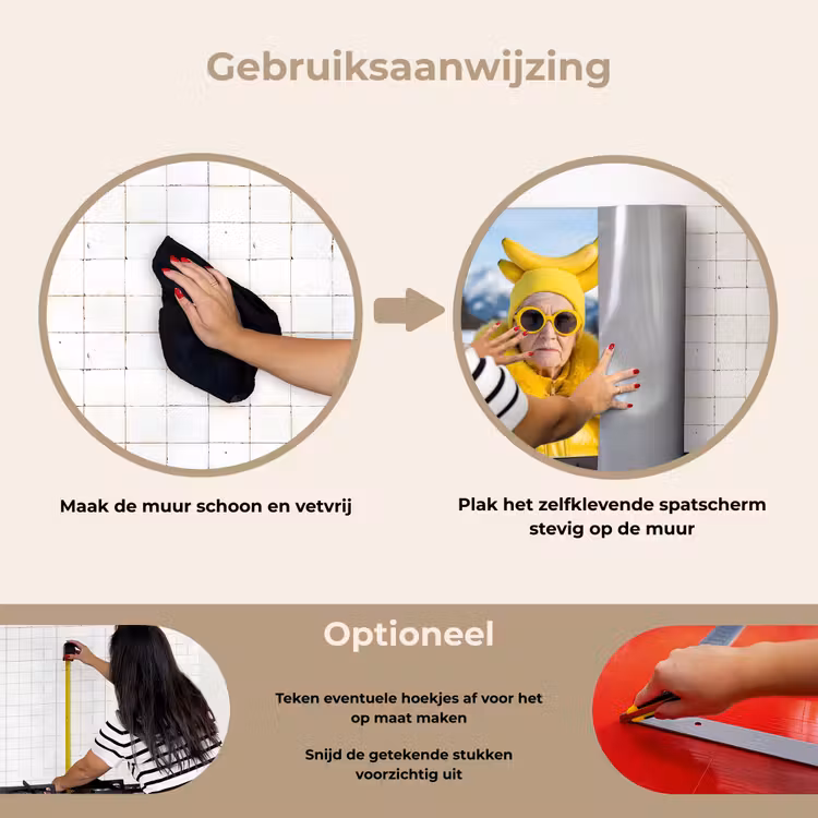 Spatscherm keuken - Vrouwen - Bananen - Geel — 6