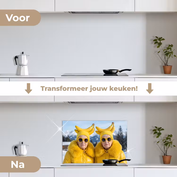 Spatscherm keuken - Vrouwen - Bananen - Geel — 7