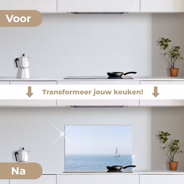 Spatscherm keuken - Horizon - Zeilboot - Zee — 7