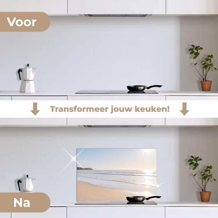 Spatscherm keuken - Zee - Zon - Zand — 7