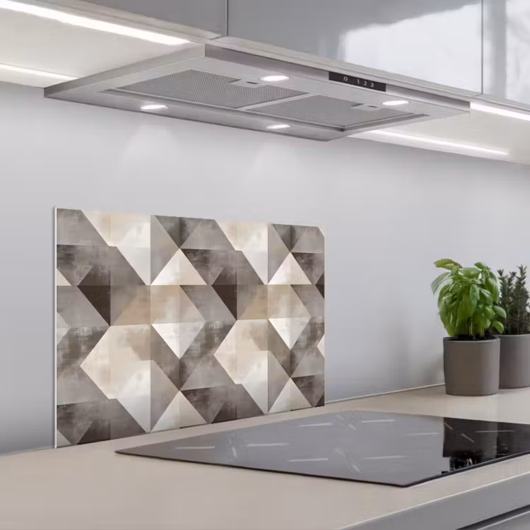 Spatscherm keuken - Geometrisch - Motief - Aardetinten — 1
