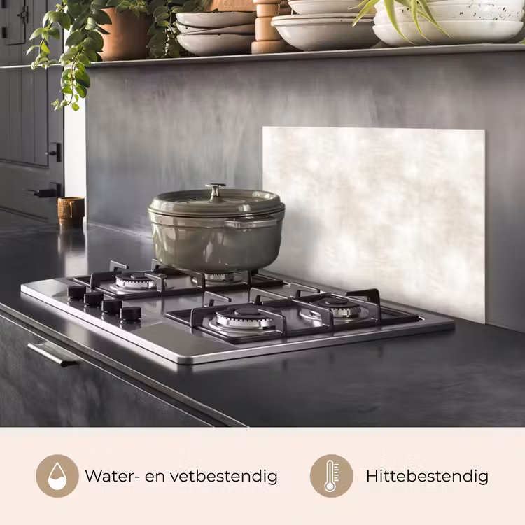 Spatscherm keuken - Subtiel - Structuur - Beige — 2