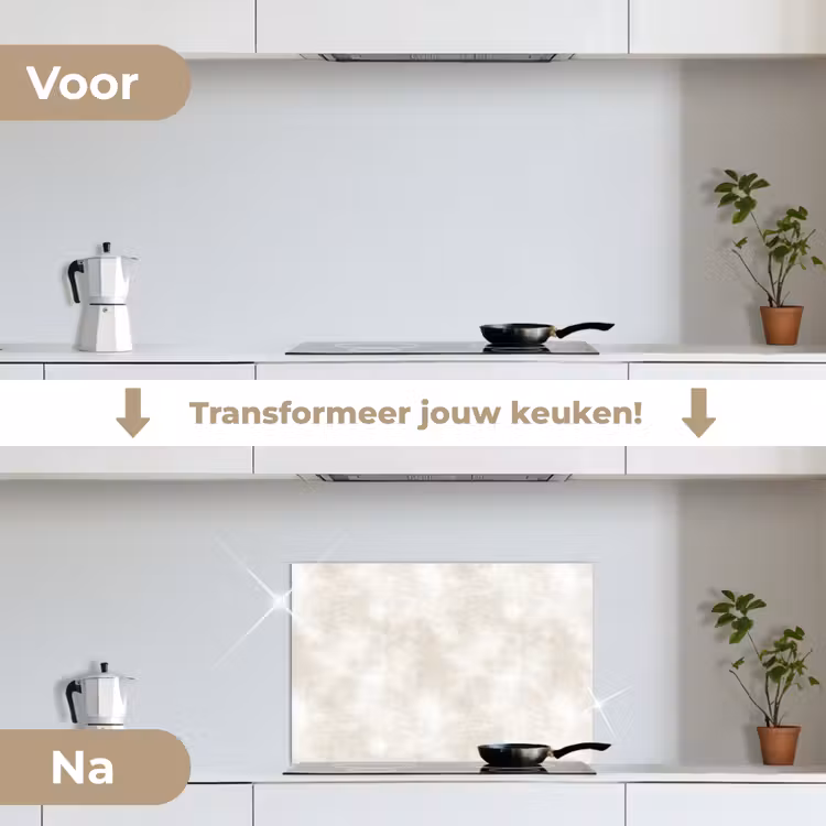 Spatscherm keuken - Subtiel - Structuur - Beige — 7