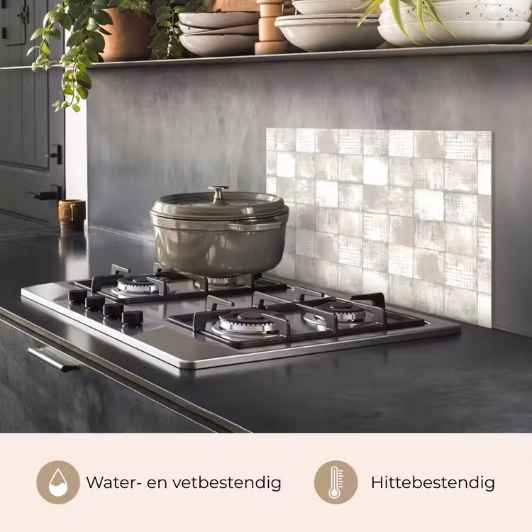 Spatscherm keuken - Tegel - Patroon - Verweerd — 2