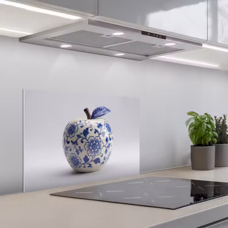 Spatscherm keuken - Appel - Blauw - Klassiek — 1