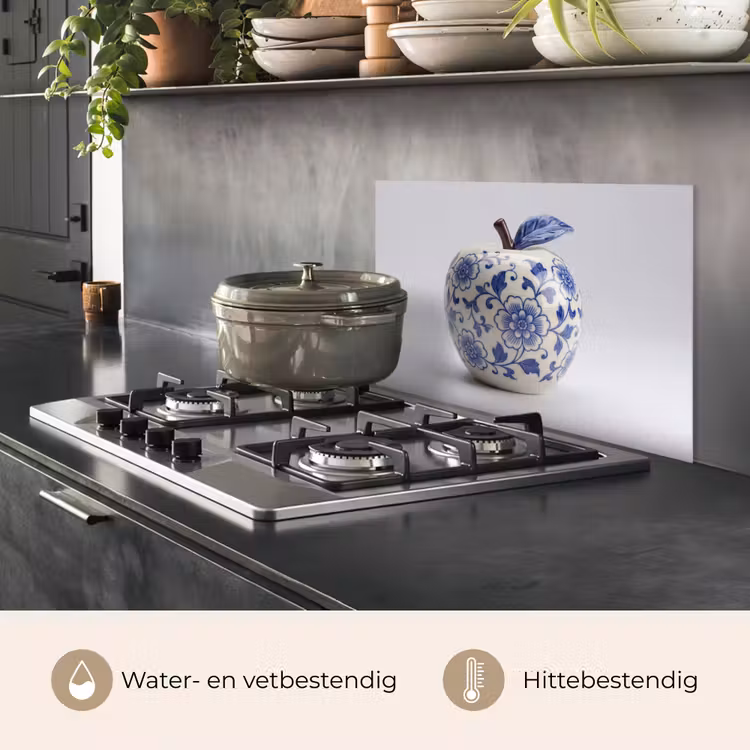 Spatscherm keuken - Appel - Blauw - Klassiek — 2