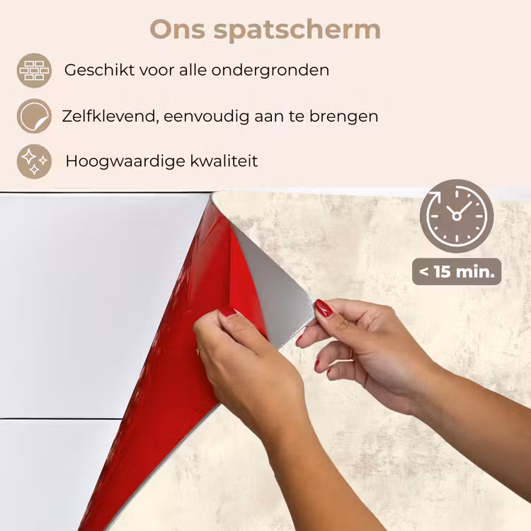 Spatscherm keuken - Patroon - Organisch - Beige — 4