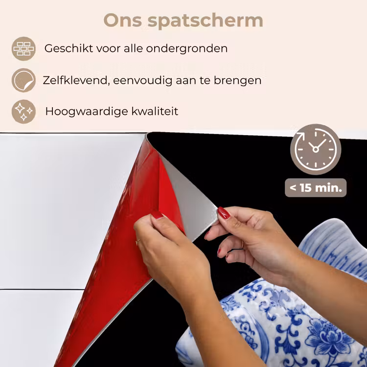 Spatscherm keuken - Porselein - Goudvis - Delfts - Blauw — 4