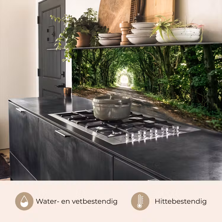 Keuken achterwand - Weg - Bomen - Natuur - Groen — 5
