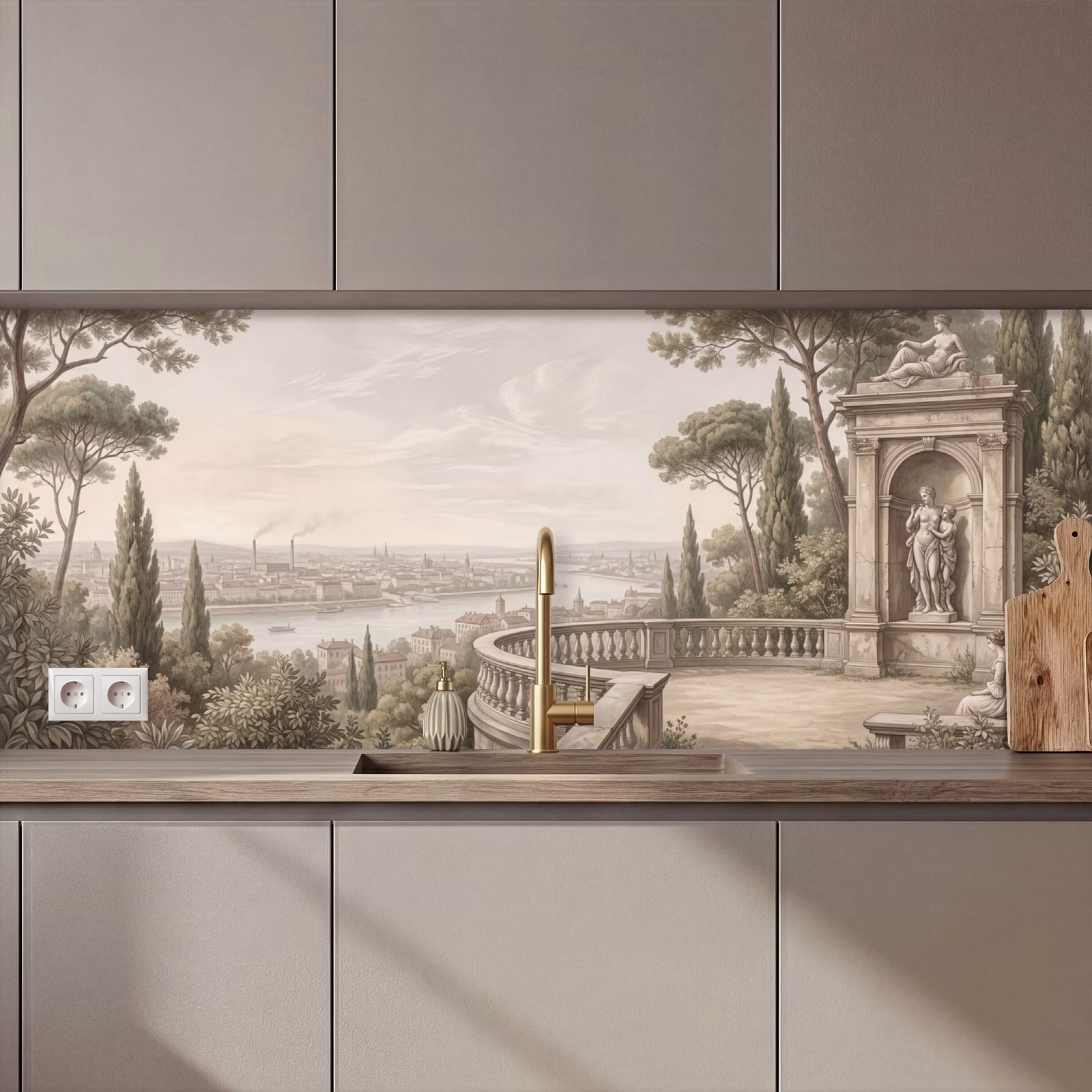 Keuken achterwand - Terras - Stad - Uitzicht - Rivier — 1