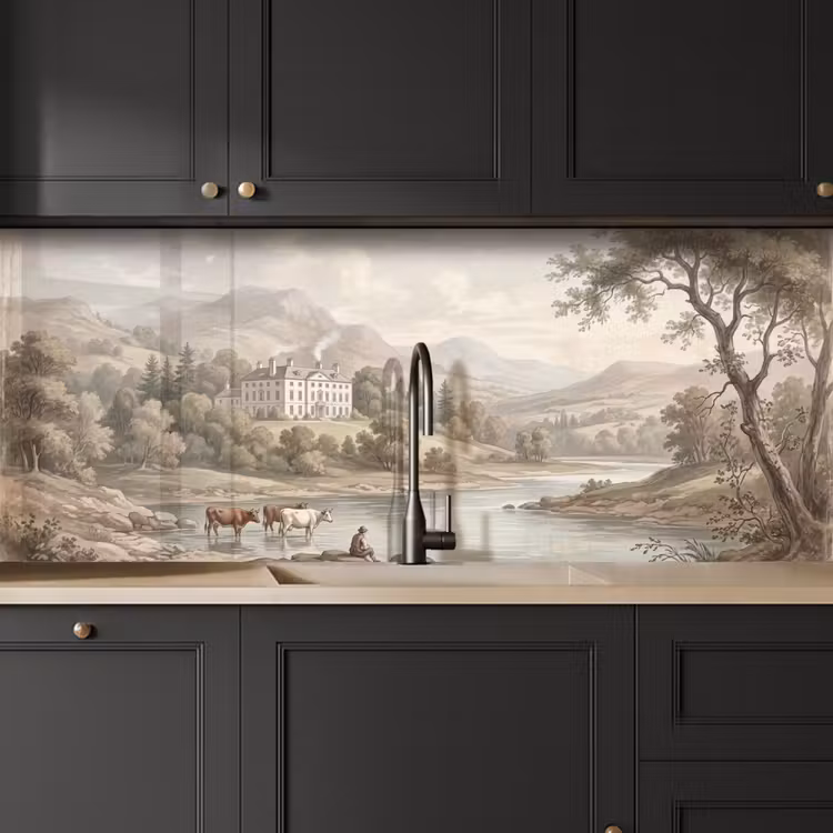 Keuken achterwand - Landhuis - Rivier - Vee — 6