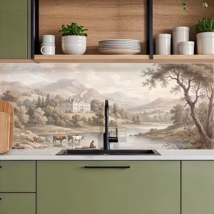 Keuken achterwand - Landhuis - Rivier - Vee — 7