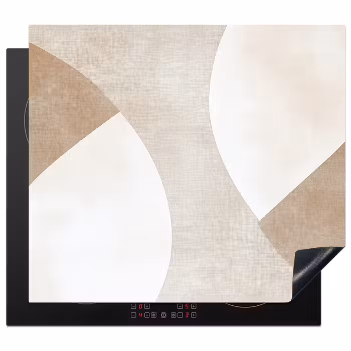 Inductie beschermer - Bruin - Japandi - Abstract