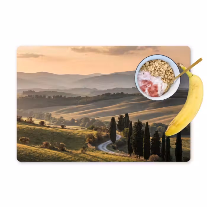 Placemat - 6 stuks - Toscaans - Landschap - Heuvels