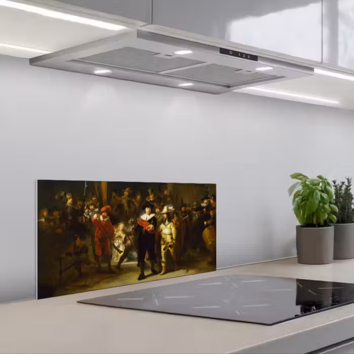 Spatscherm keuken - De Nachtwacht - Rembrandt van Rijn